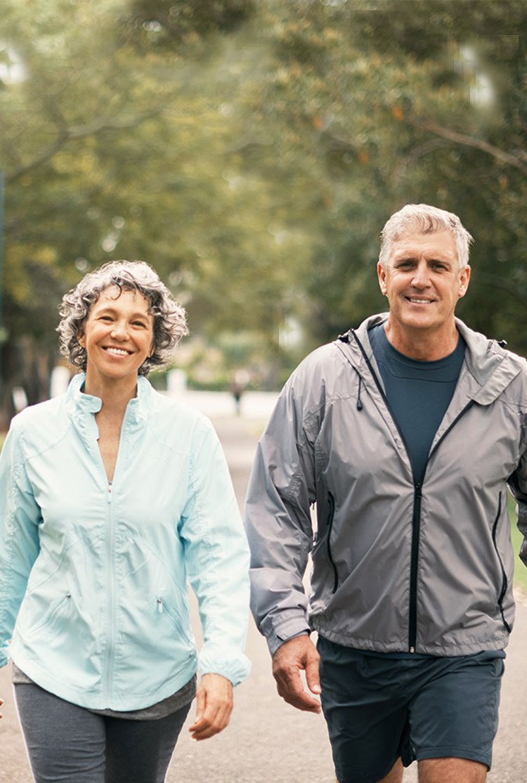 Healthy people walking